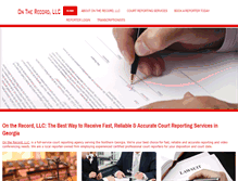 Tablet Screenshot of ontherecordllc.com